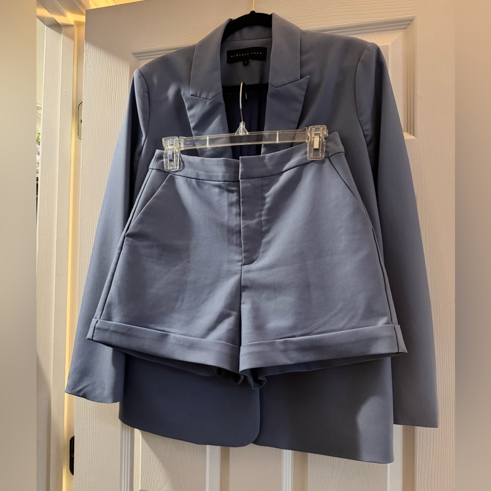 💙Endless Rose Oversized Single Breasted Blazer & Shorts Set - Picture 4 of 16